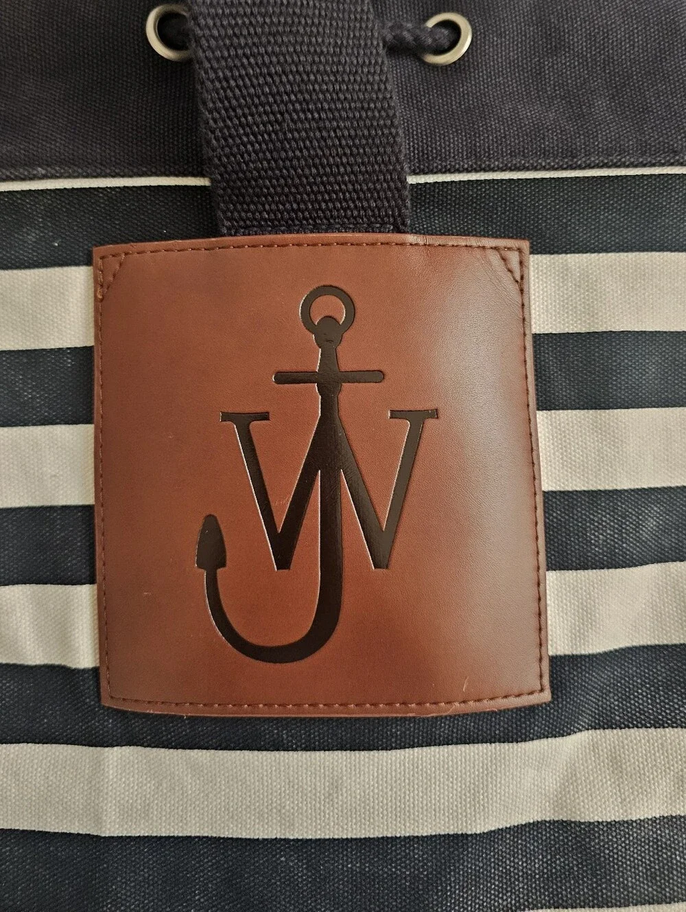 Uniqlo JW Anderson Canvas Sailor Stripe Drawstring Bag